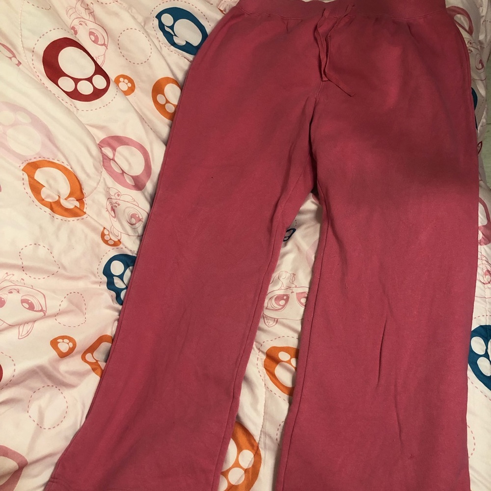 Salmon/pink warm up pants